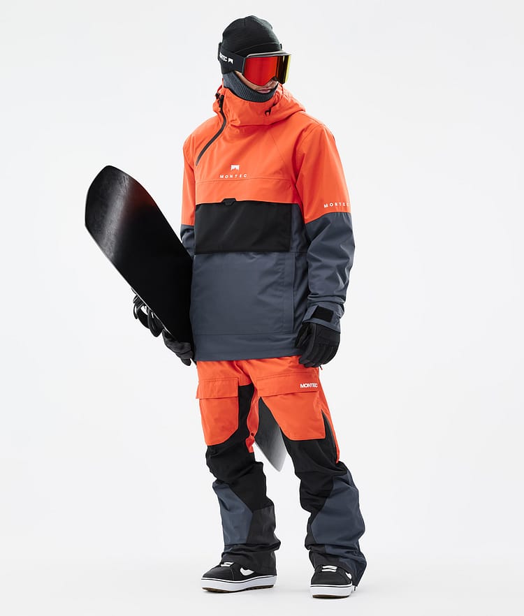 Montec Dune Snowboardjacka Herr Orange/Black/Metal Blue, Bild 3 av 9