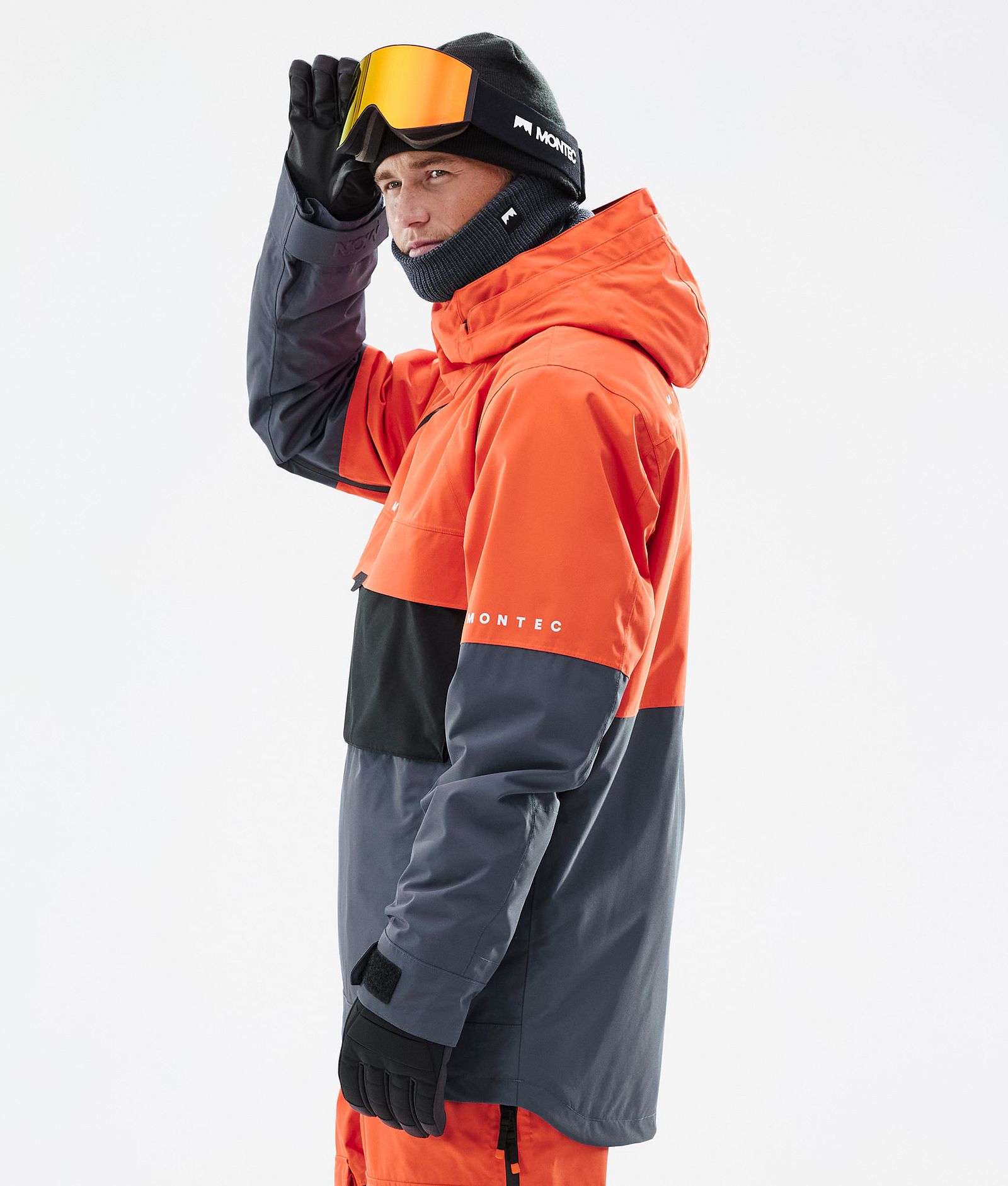 Montec Dune Snowboardjacka Herr Orange/Black/Metal Blue, Bild 6 av 9