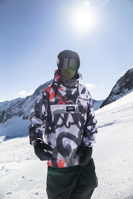 Kund @simonlju i Dope Blizzard Snowboardjacka Herr Spray Black Red