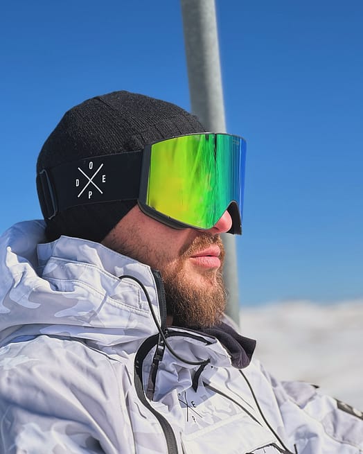 Kund @ski.shredder i Dope Sight Skidglasögon Black/Green Mirror