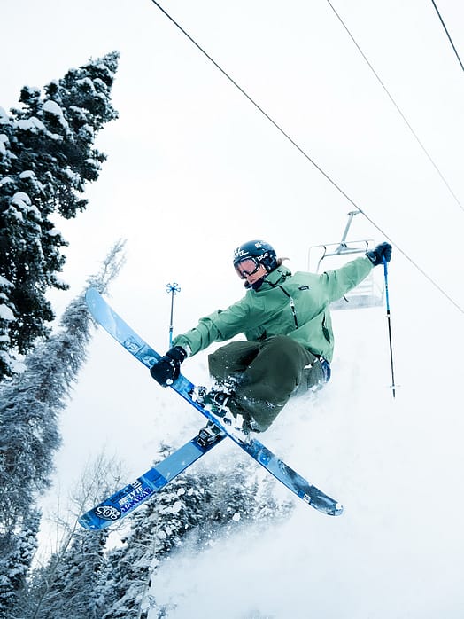 Kund @freeskiermagazine i Dope Big Skidbyxa Herr Olive Green