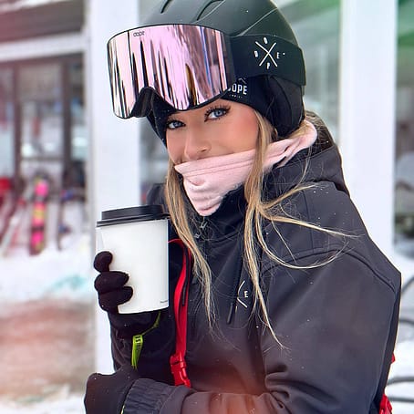 Kund @brookelathamm i Dope Sight Goggle Lens Extralins Snow Champagne Mirror