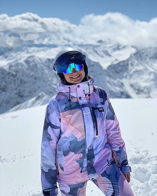 Kund @mis_sebistkova i Dope Blizzard W Full Zip Snowboardjacka Dam Blot Peach