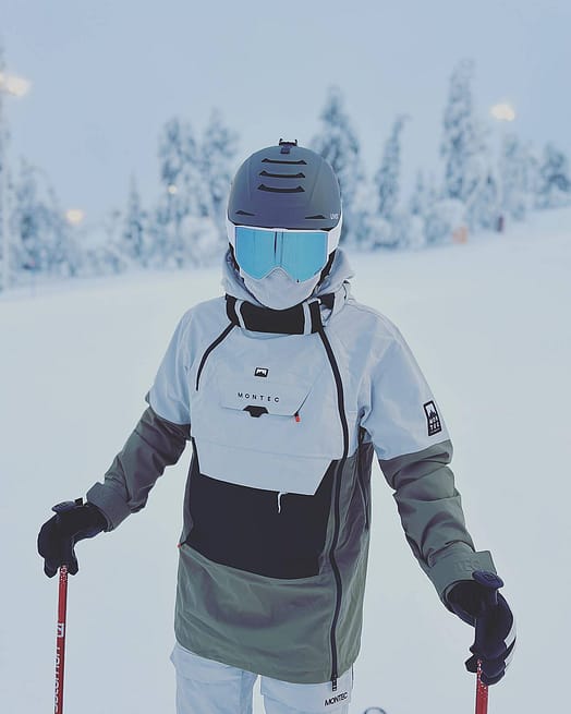 Kund @davejnr01 i Montec Doom Snowboardjacka Herr Light Grey/Black/Greenish