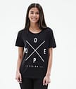 Dope Copain 2X-UP T-shirt Dam Black