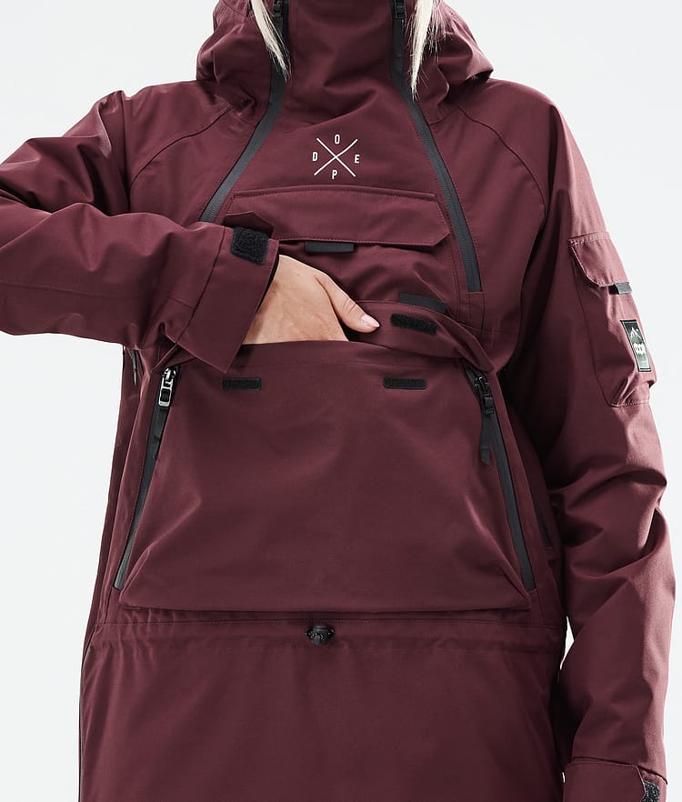 Dope Akin W 21 Snowboardjacka Dam Burgundy, Image 10 of 11