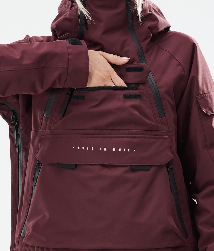 Dope Akin W 21 Snowboardjacka Dam Burgundy, Image 11 of 11