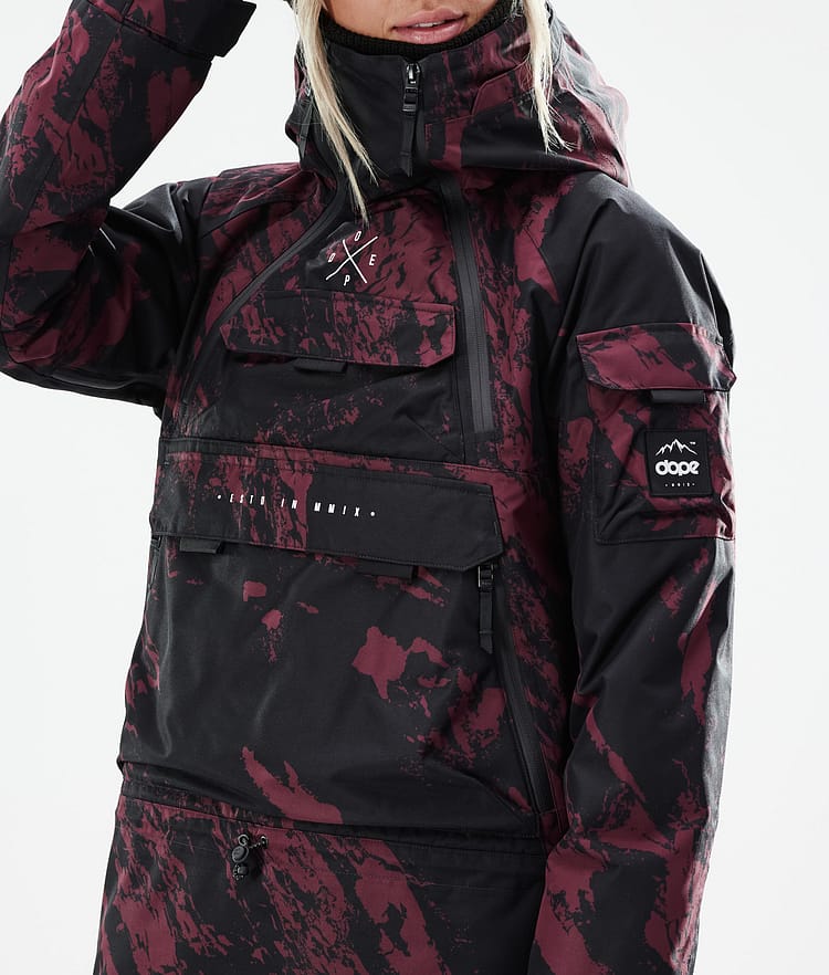 Dope Akin W 21 Snowboardjacka Dam Paint Burgundy, Image 2 of 11