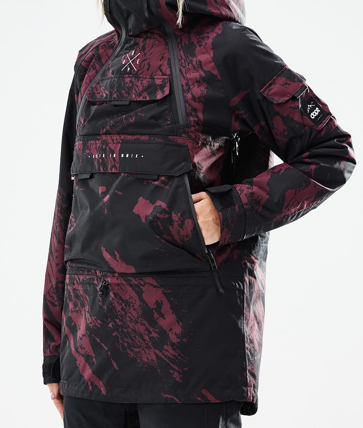 Dope Akin W 21 Snowboardjacka Dam Paint Burgundy, Image 9 of 11