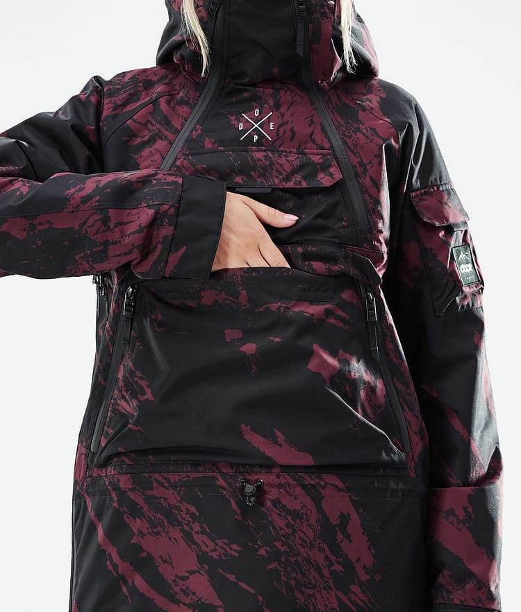 Dope Akin W 21 Snowboardjacka Dam Paint Burgundy, Image 10 of 11