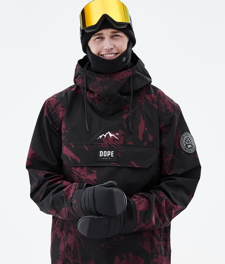Dope Blizzard 21 Skidjacka Herr Paint Burgundy, Image 2 of 9