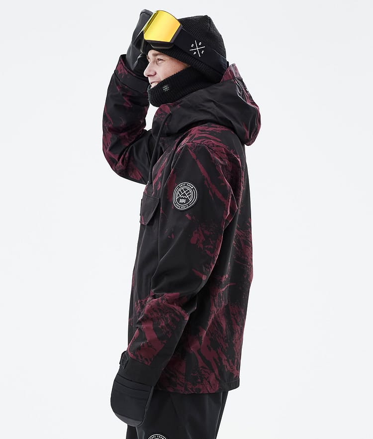 Dope Blizzard 21 Skidjacka Herr Paint Burgundy, Image 6 of 9