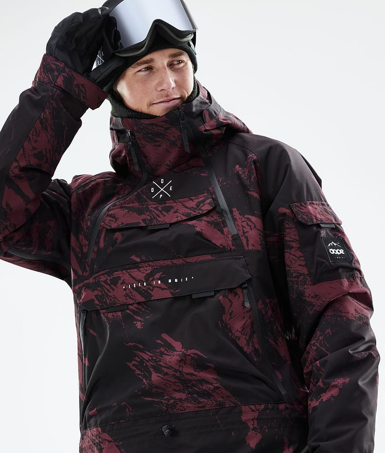 Dope Akin 21 Snowboardjacka Herr Paint Burgundy, Image 3 of 10