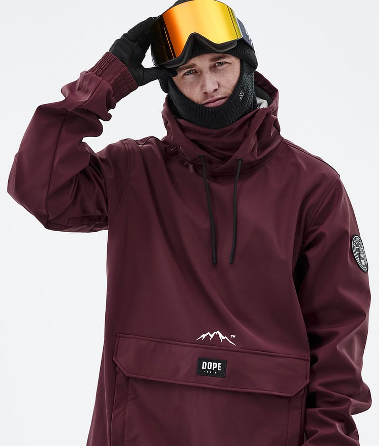 Dope Wylie Snowboardjacka Herr Patch Burgundy, Image 2 of 10