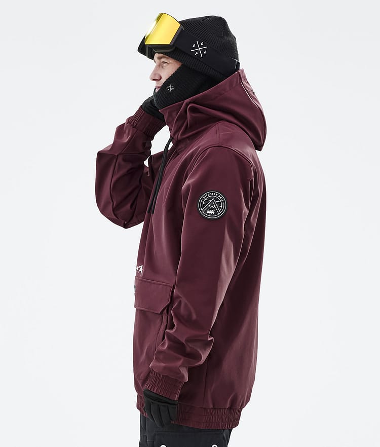 Dope Wylie Snowboardjacka Herr Patch Burgundy, Image 7 of 10