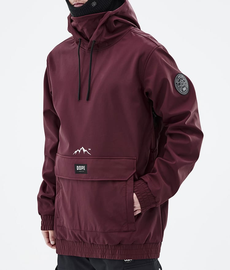 Dope Wylie Snowboardjacka Herr Patch Burgundy, Image 9 of 10