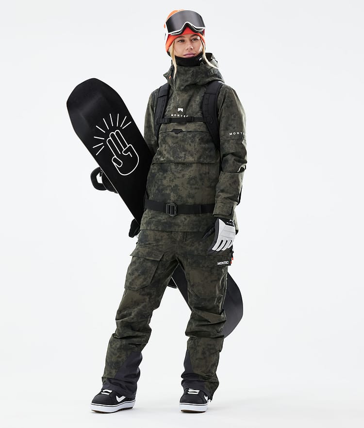 Montec Dune W 21 Snowboardjacka Dam Olive Green Tiedye, Image 5 of 11