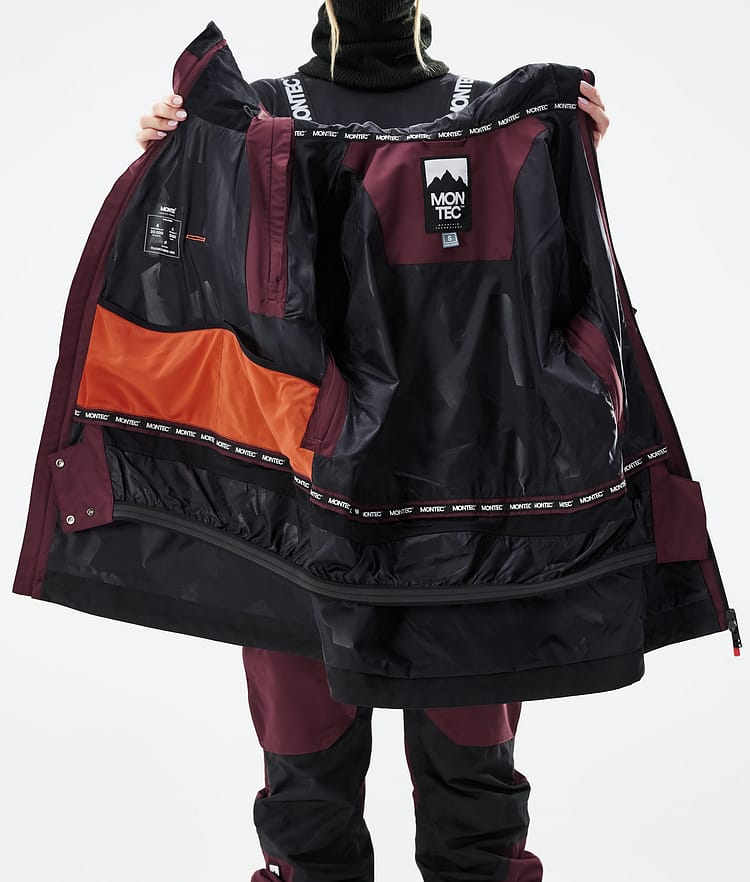 Montec Doom W 21 Snowboardjacka Dam Burgundy/Black, Image 12 of 12