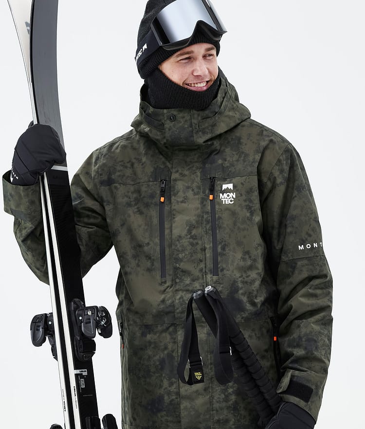 Montec Fawk 21 Skidjacka Herr Olive Green Tiedye, Image 2 of 10