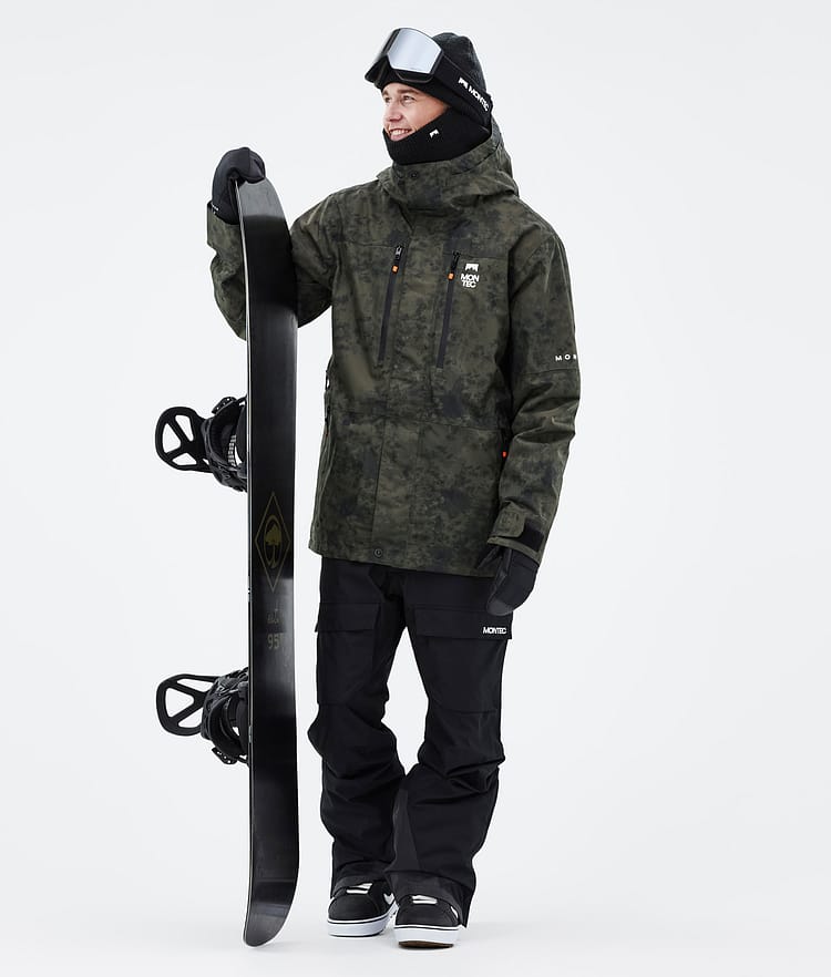 Montec Fawk 21 Snowboardjacka Herr Olive Green Tiedye, Image 3 of 10
