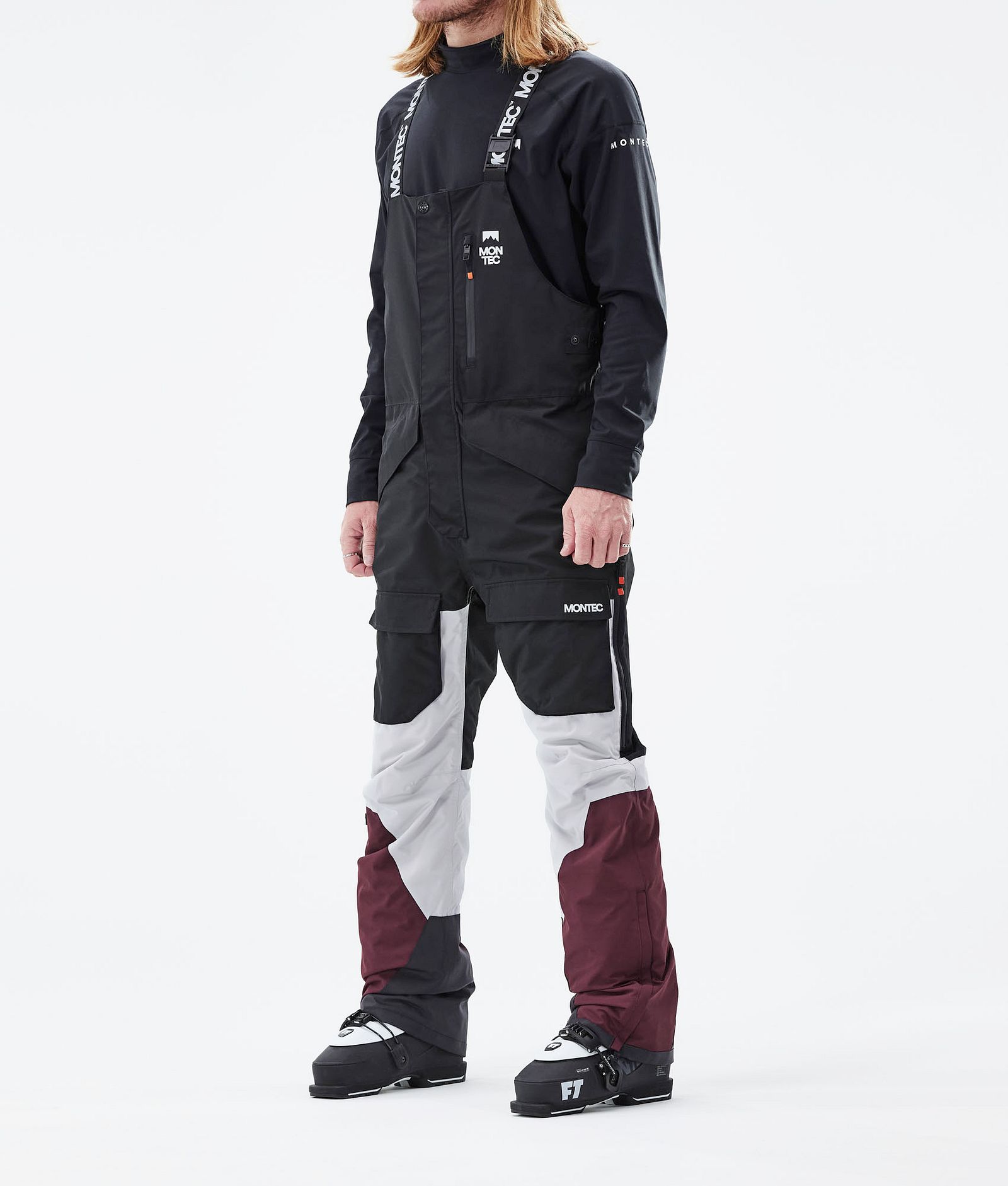 Montec Fawk 2021 Skidbyxa Herr Black/Light Grey/Burgundy, Bild 1 av 6