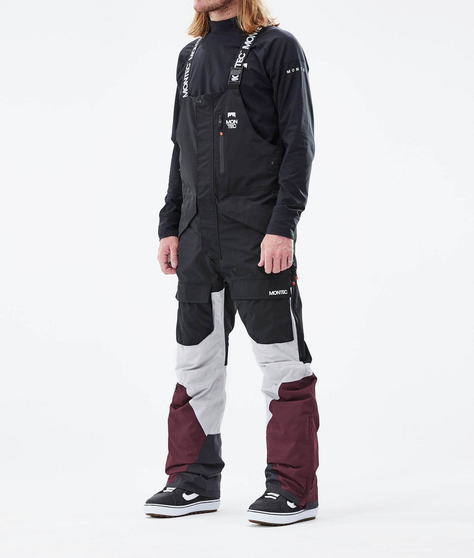 Montec Fawk 2021 Snowboardbyxa Herr Black/Light Grey/Burgundy, Bild 1 av 6