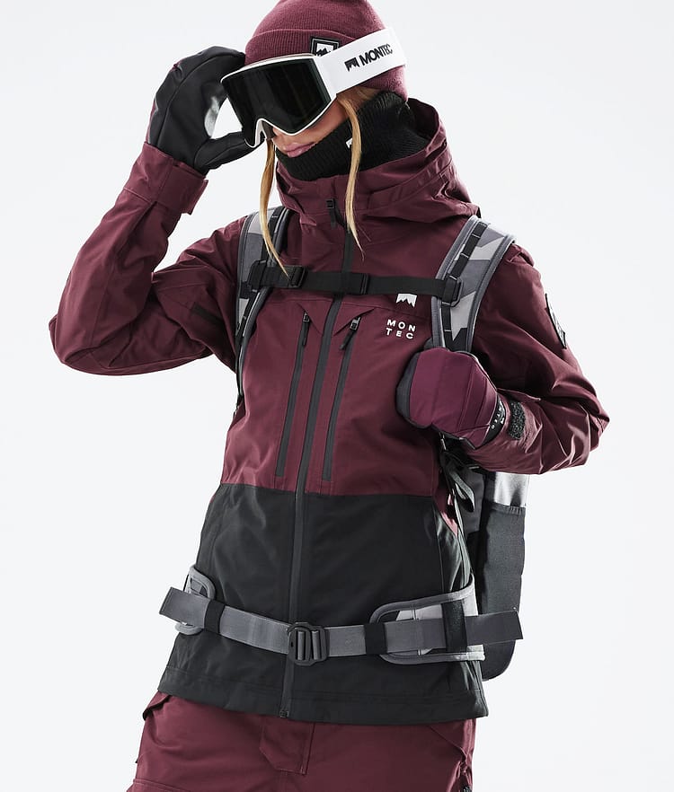 Montec Moss W 21 Snowboardjacka Dam Burgundy/Black, Image 3 of 12