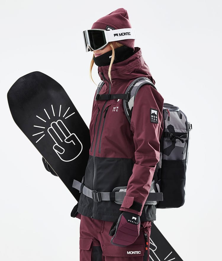 Montec Moss W 21 Snowboardjacka Dam Burgundy/Black, Image 4 of 12