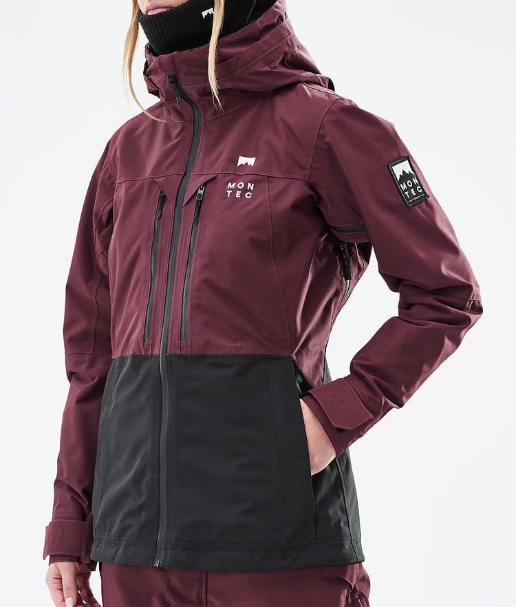 Montec Moss W 21 Snowboardjacka Dam Burgundy/Black, Image 10 of 12