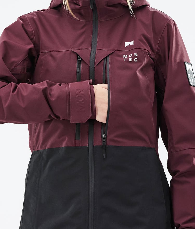 Montec Moss W 21 Snowboardjacka Dam Burgundy/Black, Image 11 of 12
