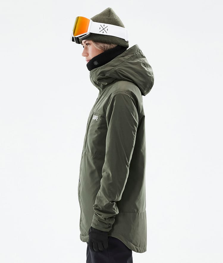 Dope Insulated W Mellanlagersjacka Dam Olive Green, Image 7 of 12