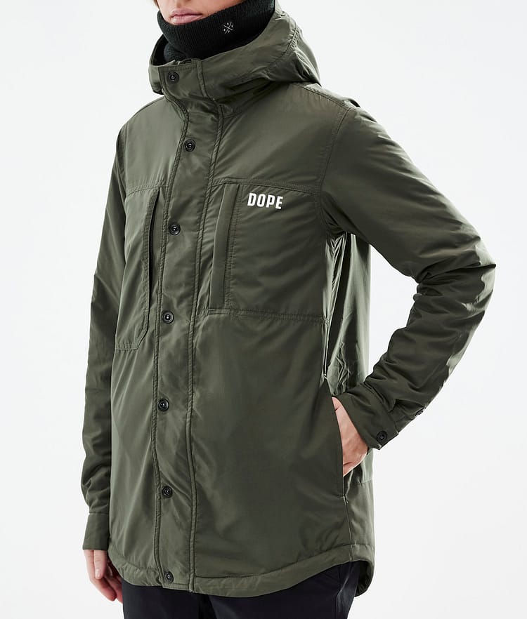 Dope Insulated W Mellanlagersjacka Dam Olive Green, Image 9 of 12