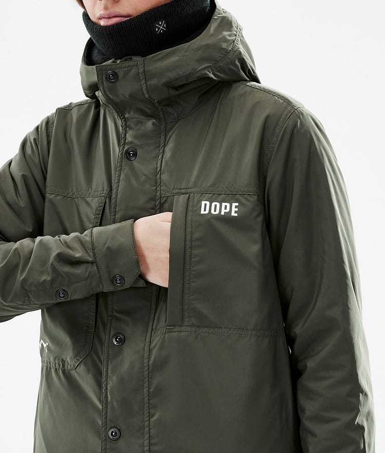 Dope Insulated W Mellanlagersjacka Ski Dam Olive Green, Image 10 of 12