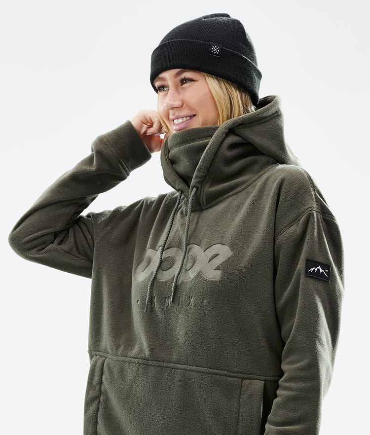 Dope Cozy II W 21 Fleecehood Dam Olive Green, Image 2 of 6