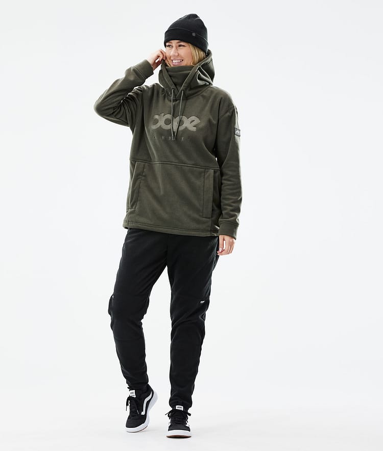Dope Cozy II W 21 Fleecehood Dam Olive Green, Image 4 of 6