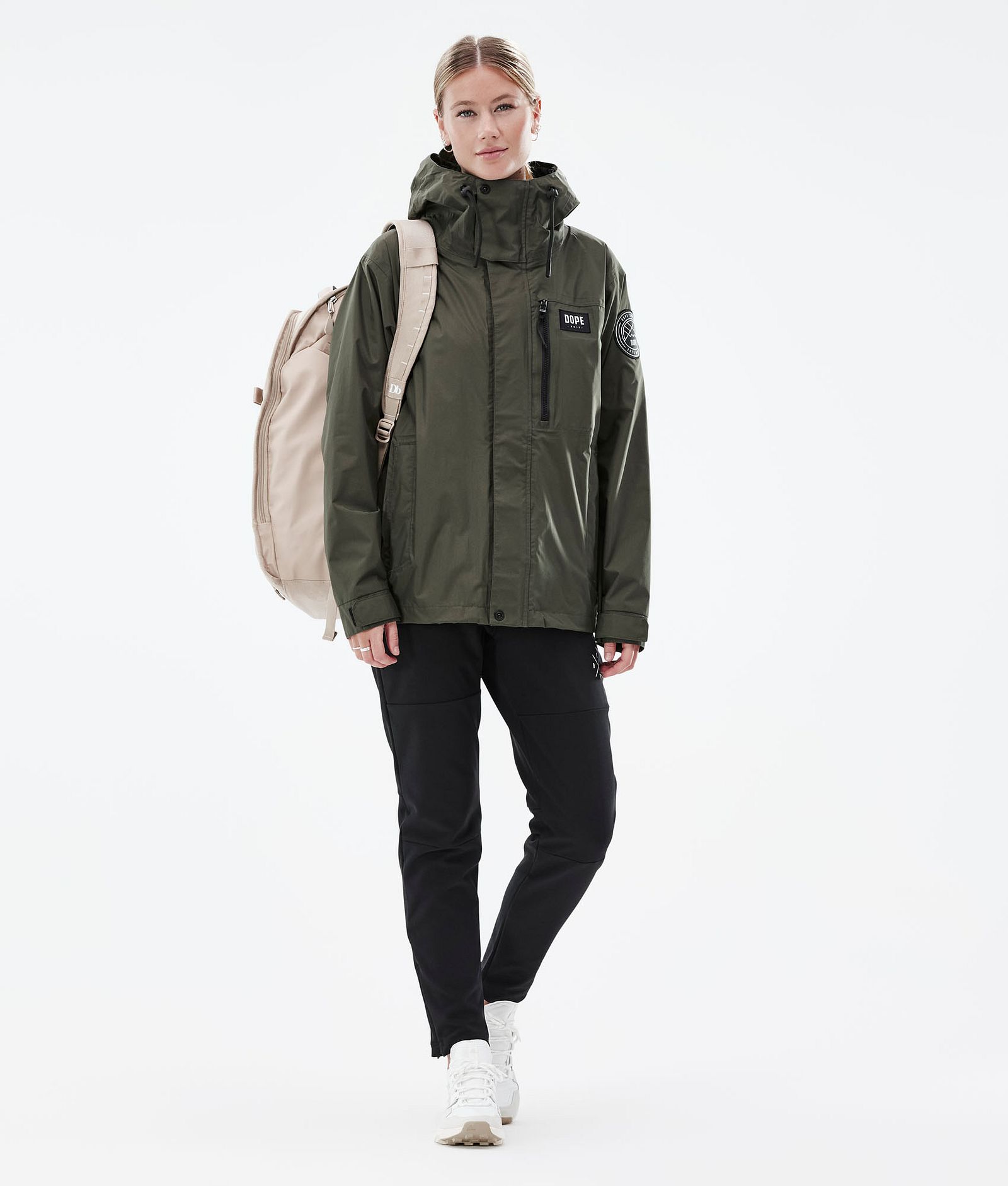 Dope Blizzard Light W Full Zip Outdoor Jacka Dam Olive Green, Bild 3 av 10