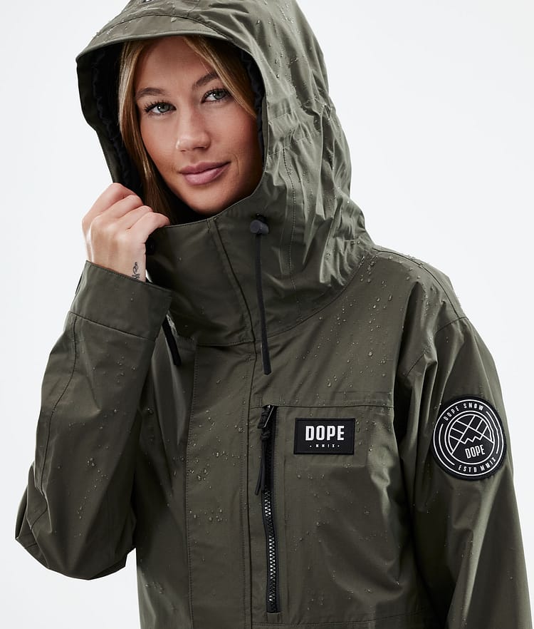 Dope Blizzard Light W Full Zip Outdoor Jacka Dam Olive Green, Bild 5 av 10