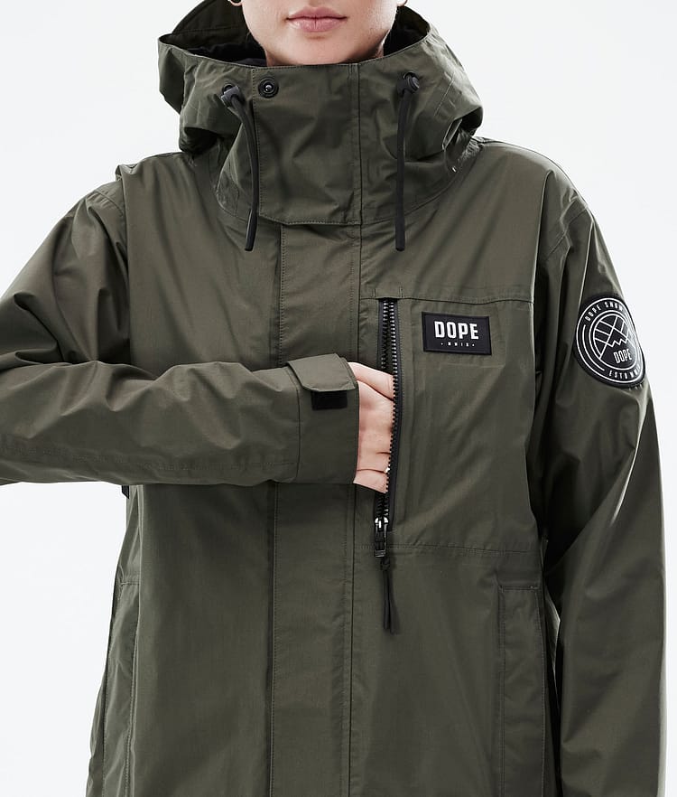 Dope Blizzard Light W Full Zip Outdoor Jacka Dam Olive Green, Bild 9 av 10