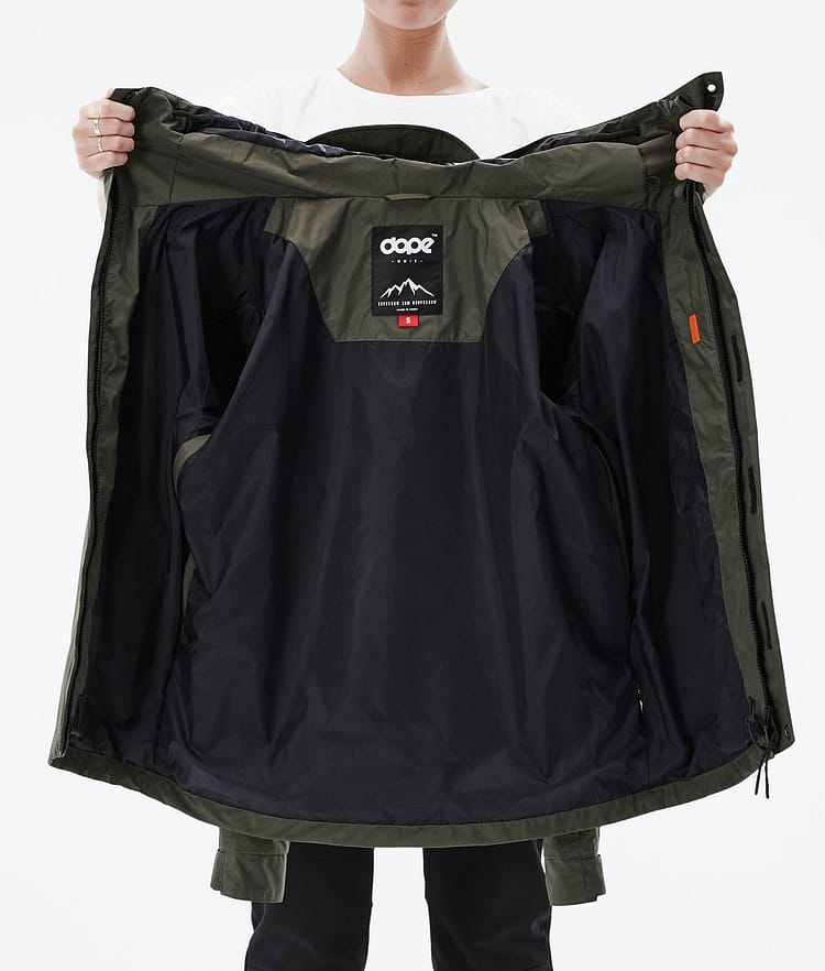 Dope Blizzard Light W Full Zip Outdoor Jacka Dam Olive Green, Bild 10 av 10