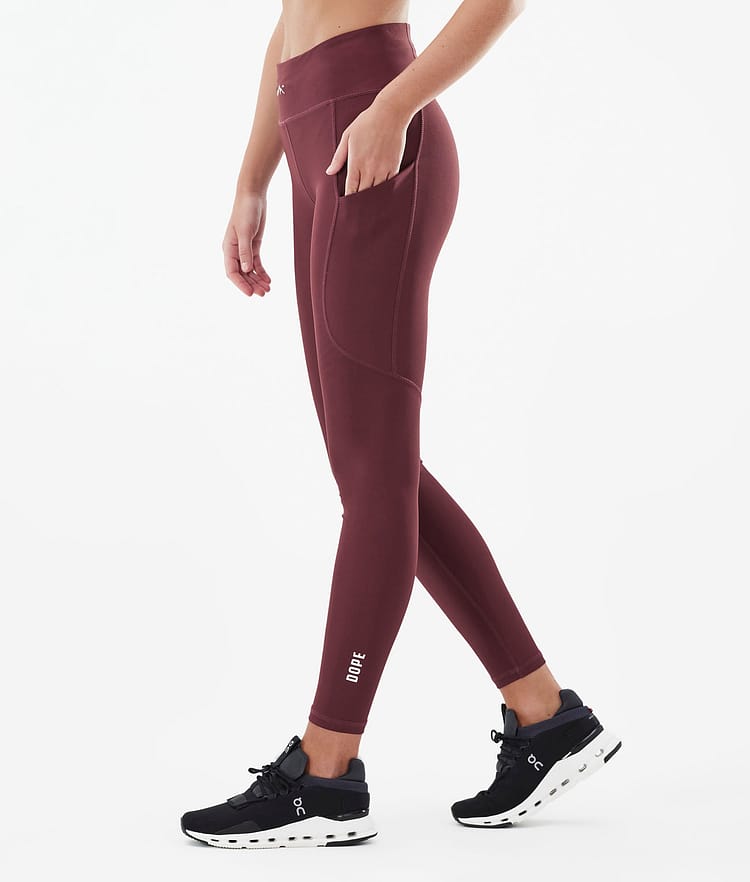 Dope Lofty Tech Leggings Dam Burgundy