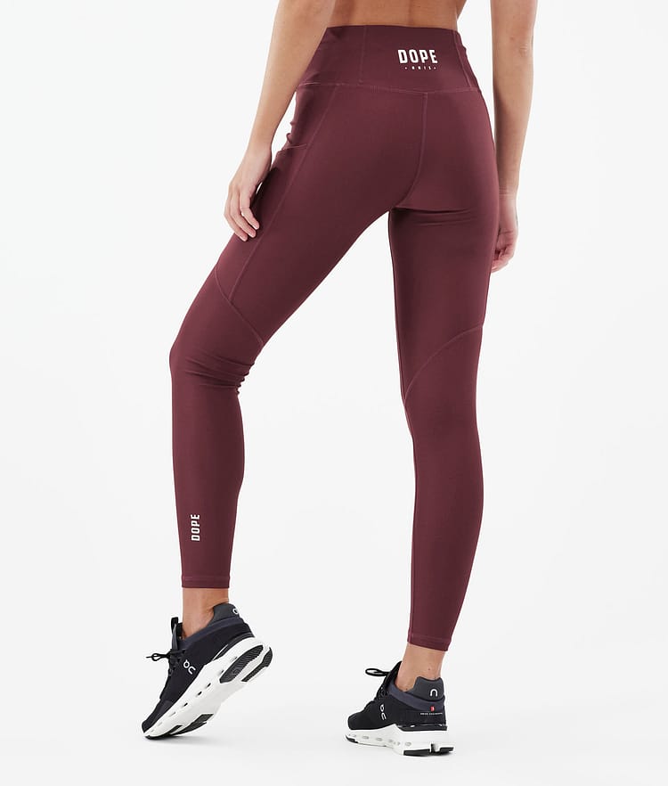 Dope Lofty Tech Leggings Dam Burgundy