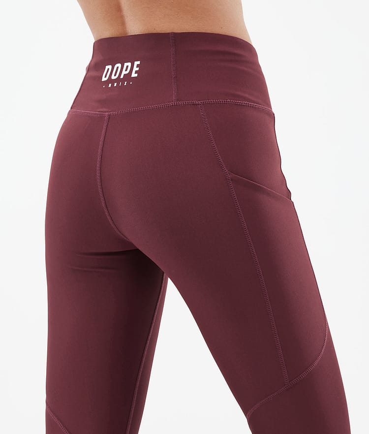 Dope Lofty Tech Leggings Dam Burgundy