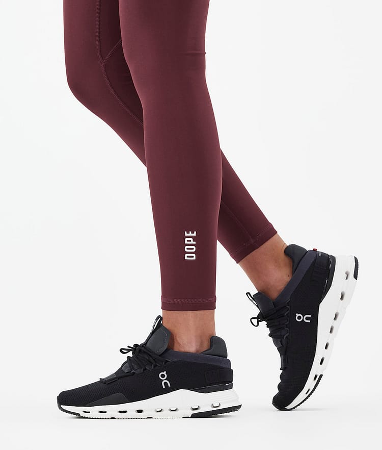 Dope Lofty Tech Leggings Dam Burgundy