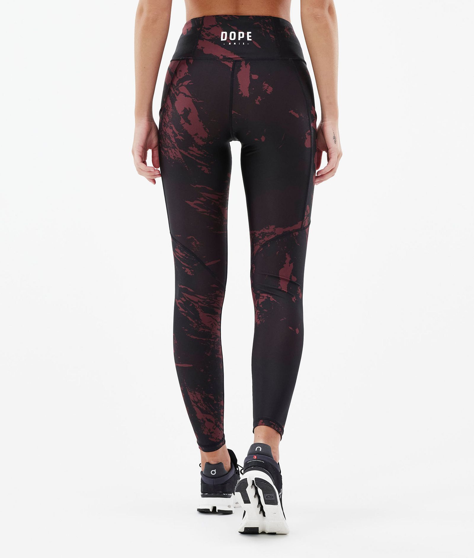 Dope Lofty Tech Leggings Dam Paint Burgundy, Bild 2 av 8