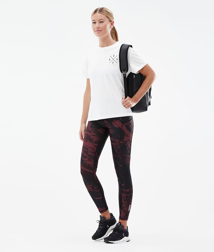 Dope Lofty Tech Leggings Dam Paint Burgundy, Bild 3 av 8