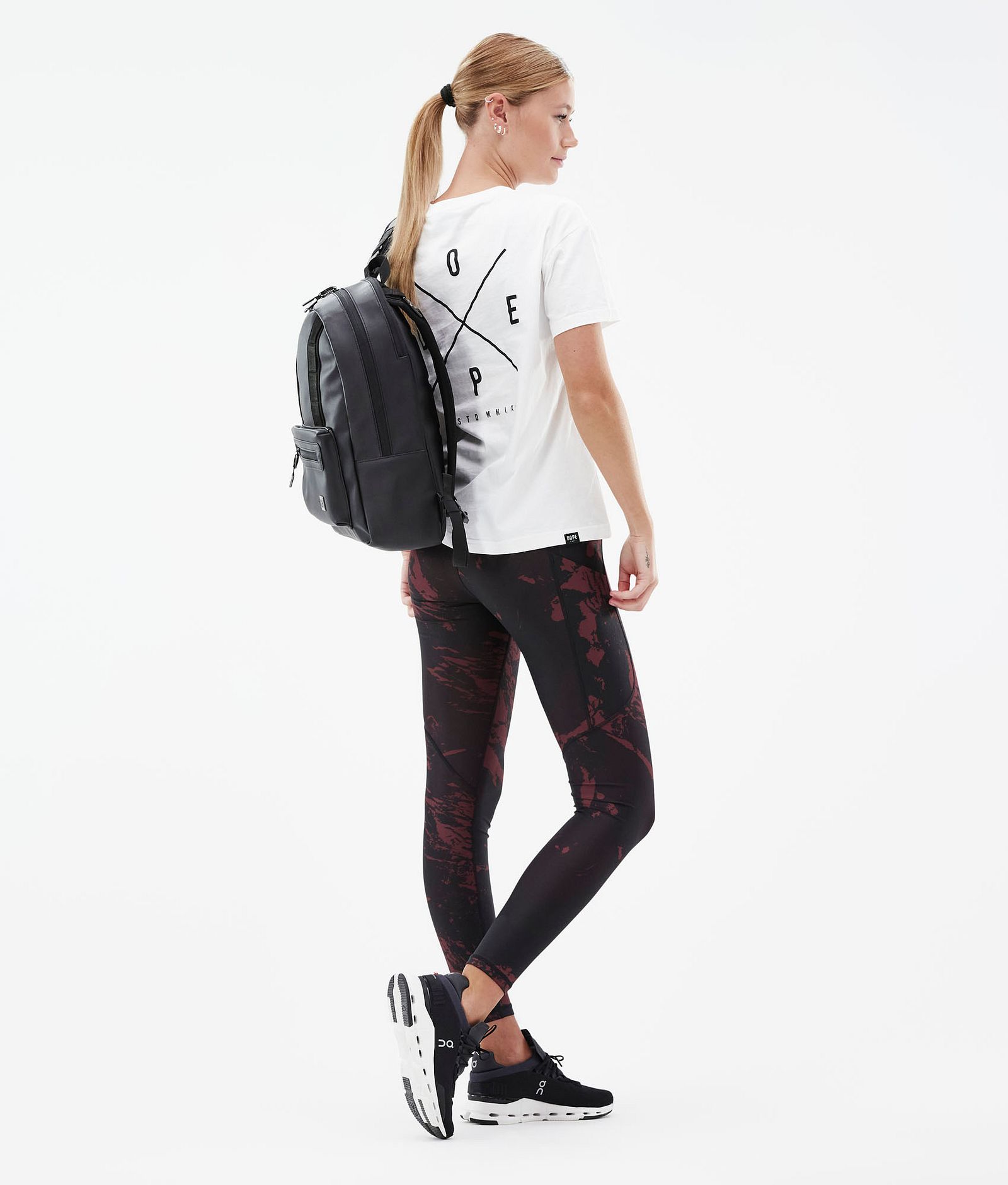 Dope Lofty Tech Leggings Dam Paint Burgundy, Bild 4 av 8