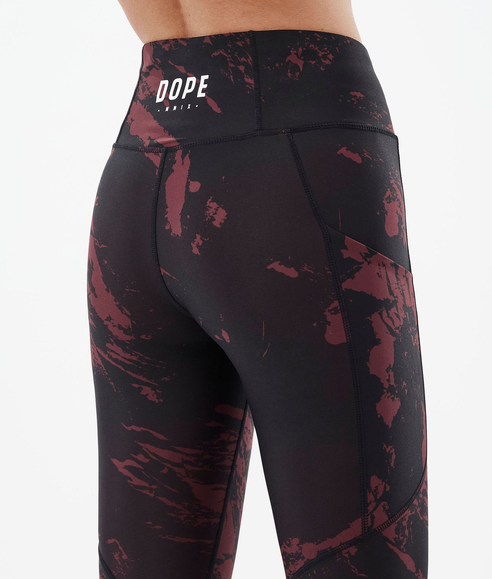 Dope Lofty Tech Leggings Dam Paint Burgundy, Bild 7 av 8