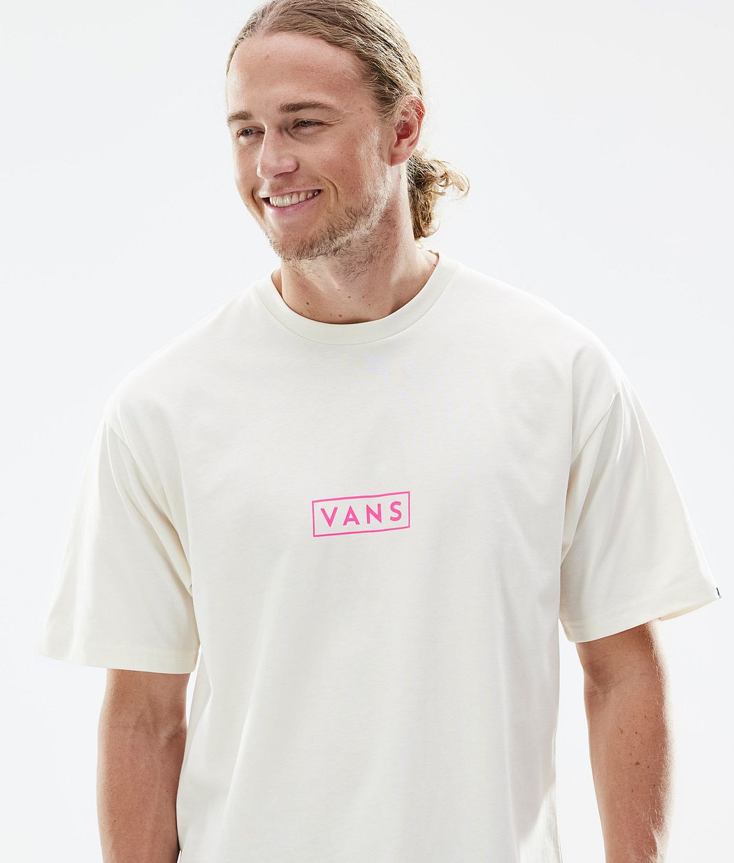 Vans Classic Easy Box T-shirt Herr Antique White/Pink Glo