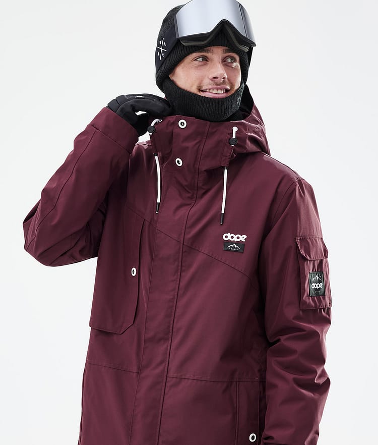 Dope Adept Snowboardjacka Herr Burgundy Renewed, Bild 2 av 10