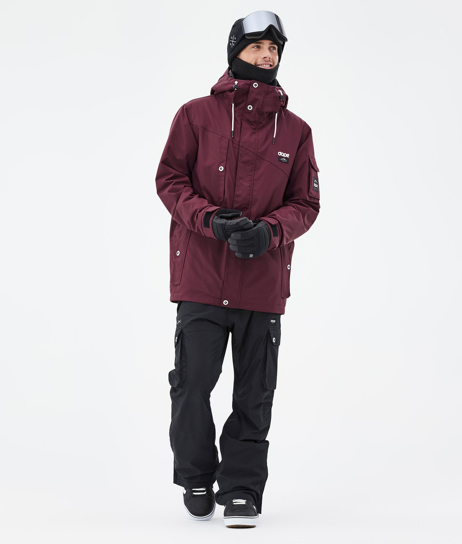 Dope Adept Snowboardjacka Herr Burgundy Renewed, Bild 3 av 10